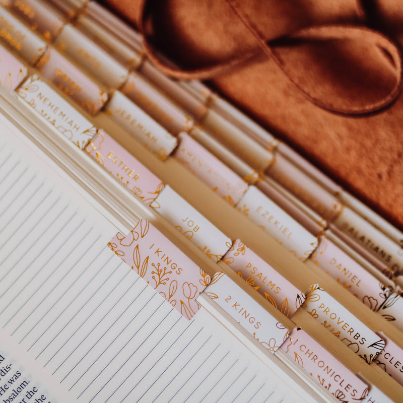 The Daily Grace Co - Gold Foil Bible Tabs | Dusty Pink