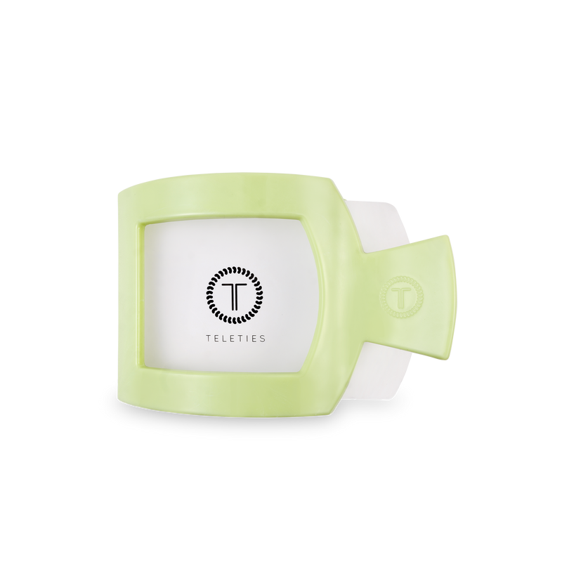 TELETIES - Square Flat Hair Clip | Med. | Aloe, There!