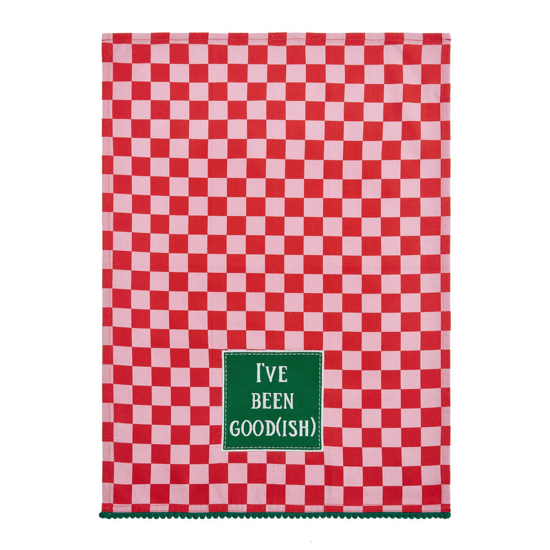 Peking Handicraft - I'Ve Been Good(Ish) w/Pom Pom Kitchen Towel