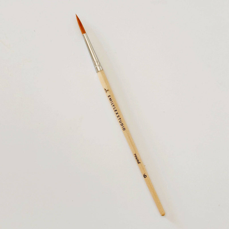 emily lex studio - Watercolor paintbrush set of five wood brushes