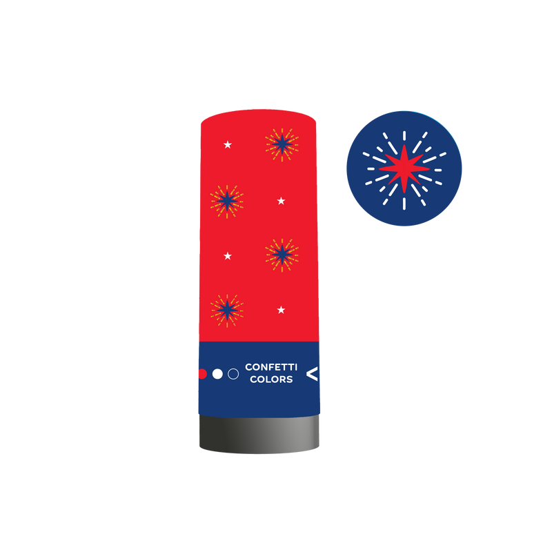 Emergency Confetti - Patriotic Popper