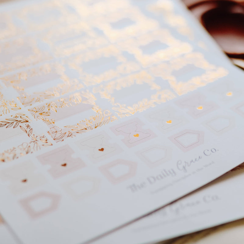 The Daily Grace Co - Gold Foil Bible Tabs | Dusty Pink