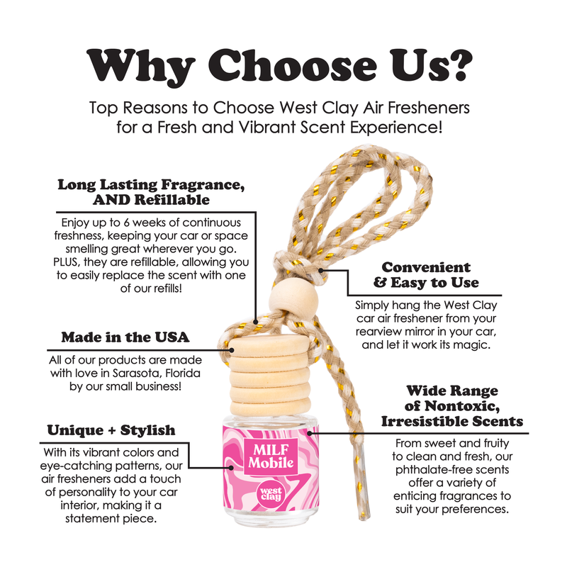 West Clay Company - Let's Go Girls Western Style Car Air Freshener | Diffuser