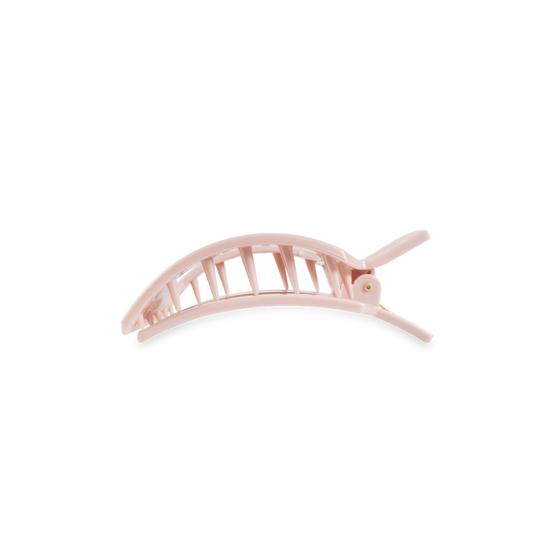 TELETIES - Square Flat Hair Clip | Small | Pearly Pink