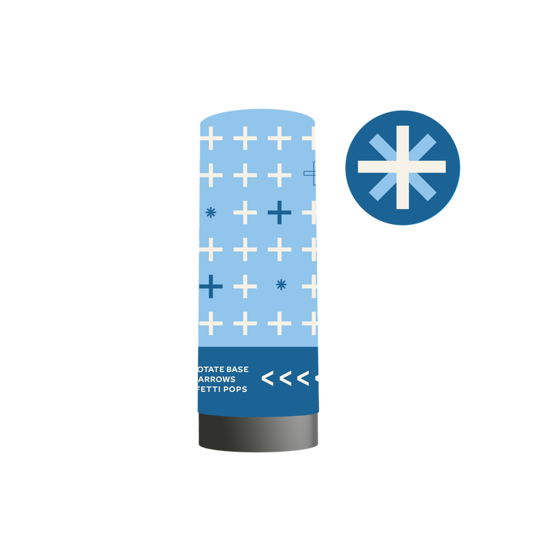 Emergency Confetti - Light Blue/White Confetti Popper