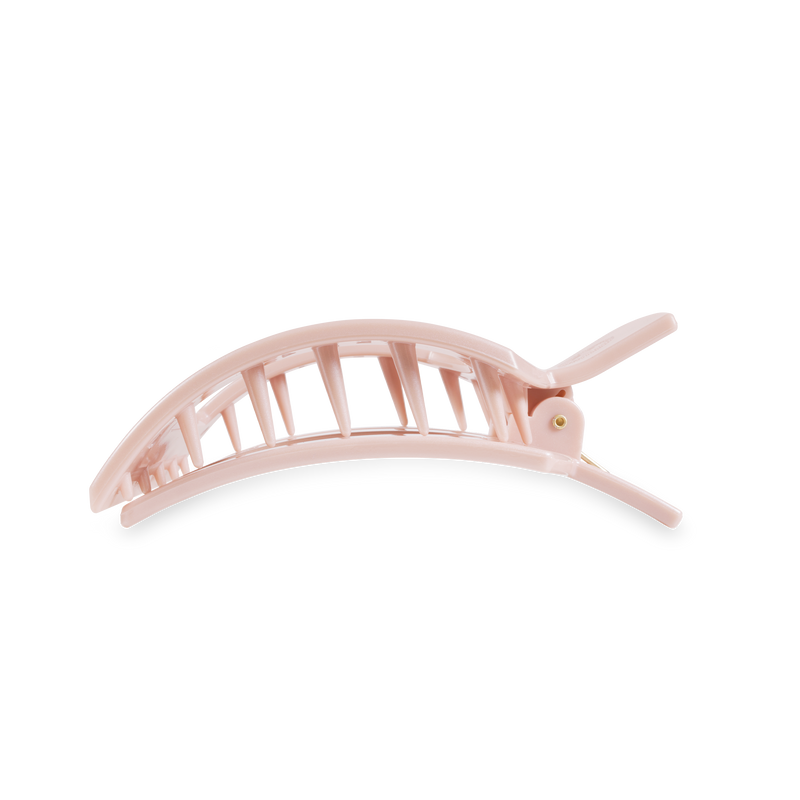 TELETIES - Square Flat Hair Clip | Large | Pearly Pink