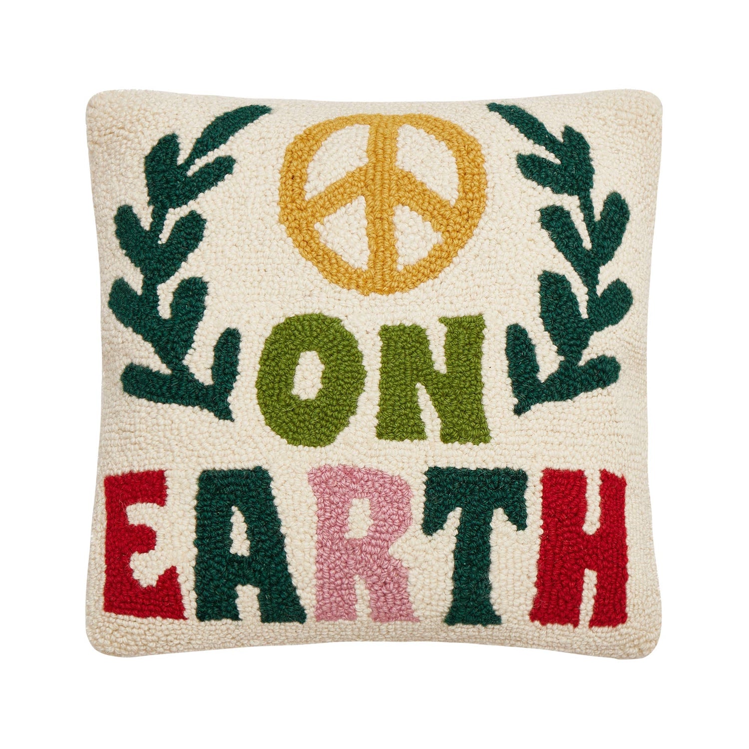 Peking Handicraft - Peace On Earth Hook Pillow