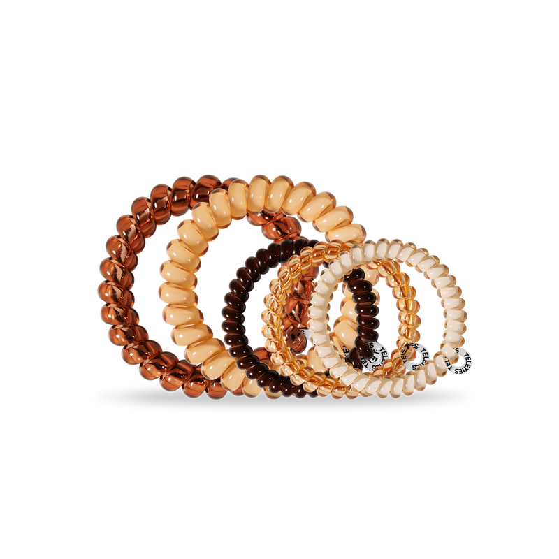 TELETIES - Spiral Hair Coil | Mix Pack | Anything But Basic Hair Ties