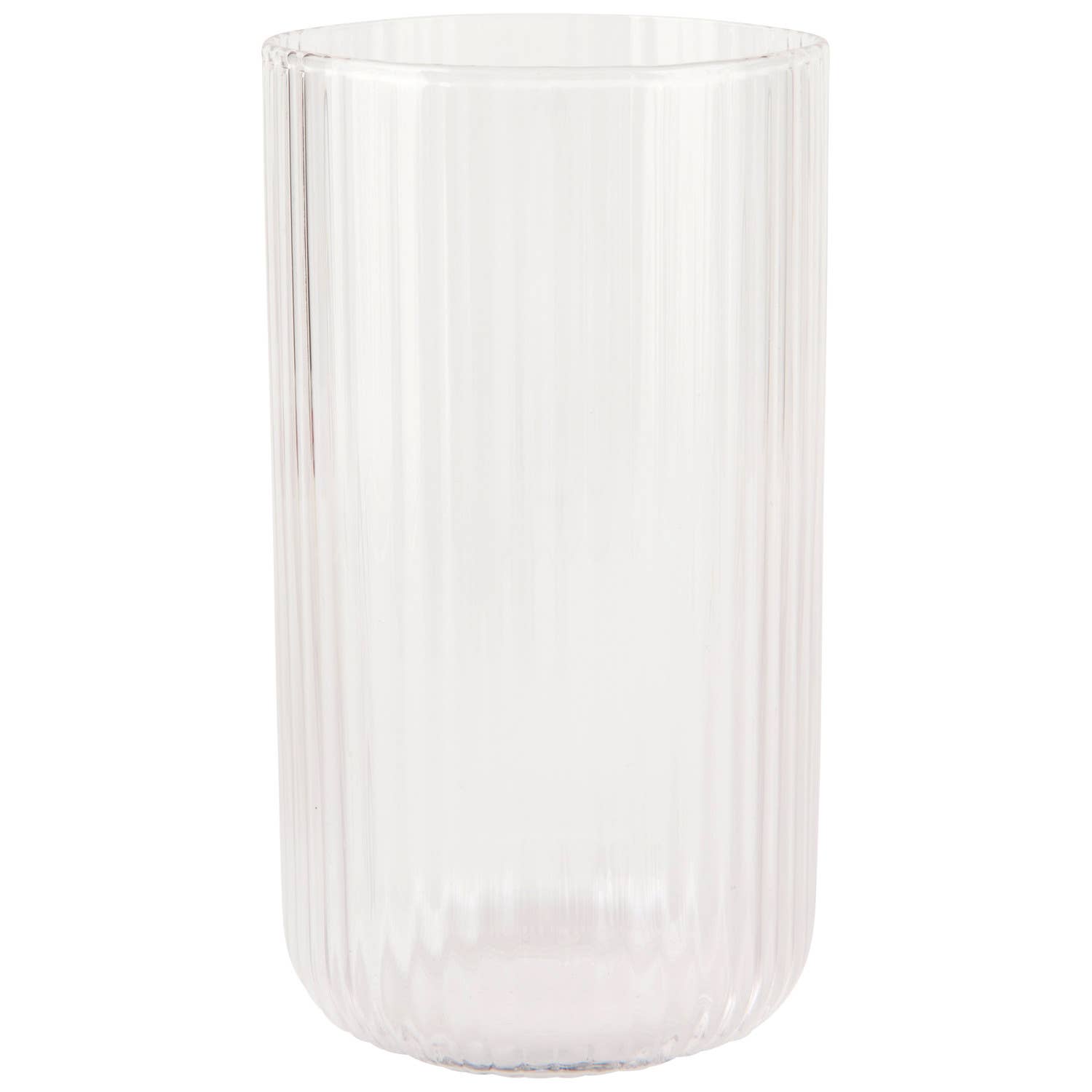 Clear Fluted Glass Tumbler