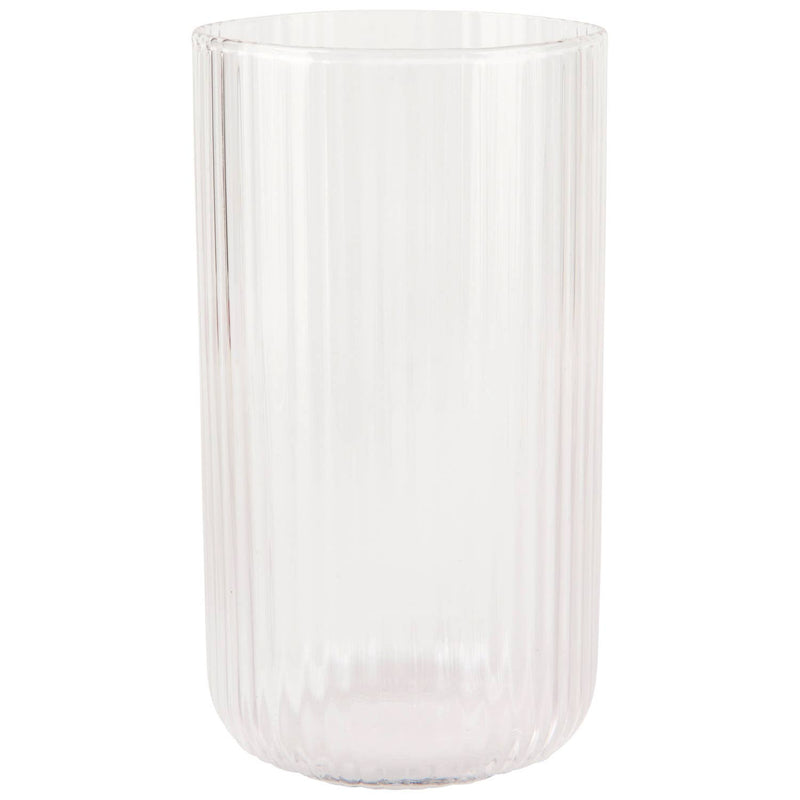 Clear Fluted Glass Tumbler