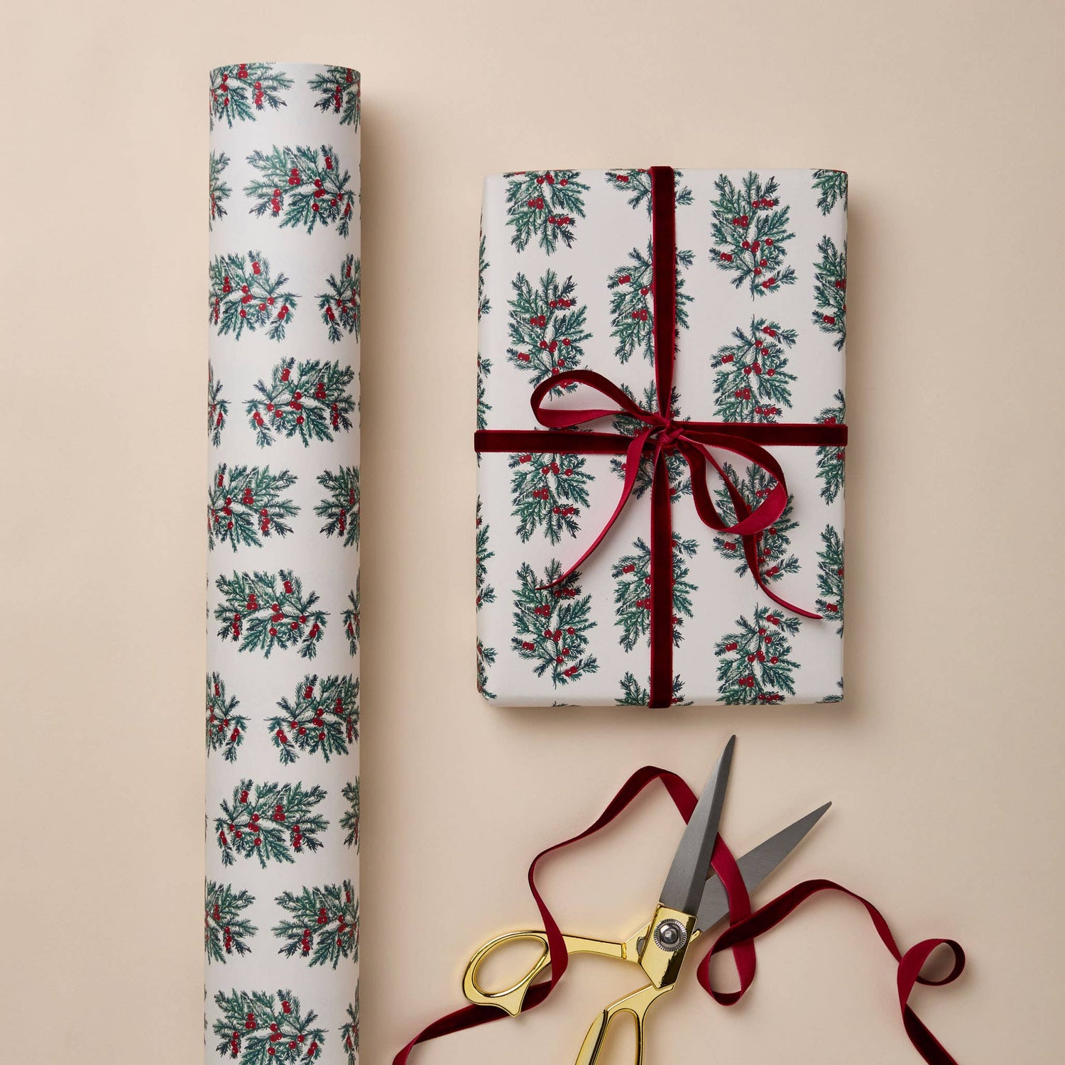 Katie Housley - FIR BOTANICAL CHRISTMAS LUXURY HOLIDAY GIFT WRAP