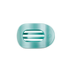 TELETIES - Round Flat Hair Clip | Small | Totally Turquoise