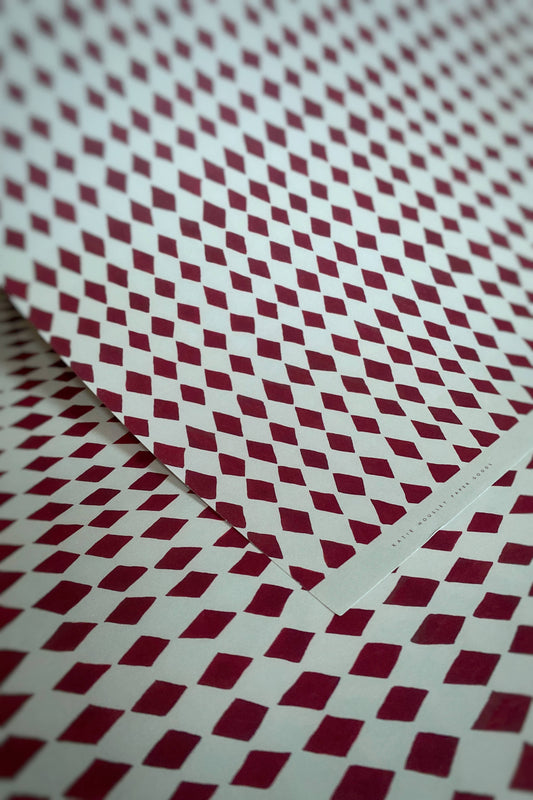 Katie Housley - DIAMOND RED HARLEQUIN LUXURY HOLIDAY CHRISTMAS GIFT WRAP