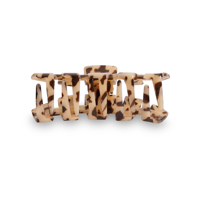 TELETIES - Classic Hair Clip | Medium | Blonde Tortoise