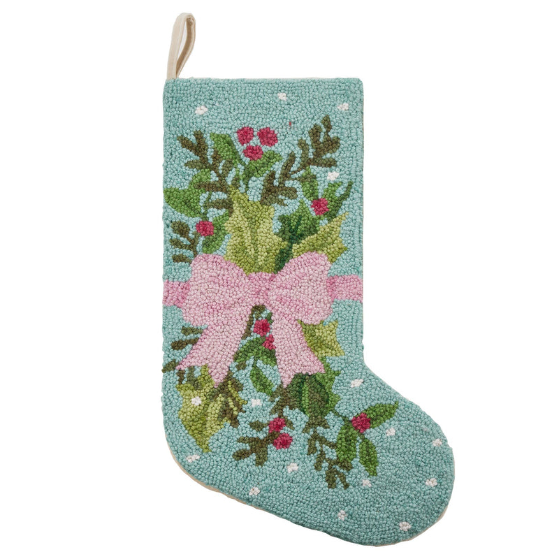 Peking Handicraft - Holly Bow Hook Stocking