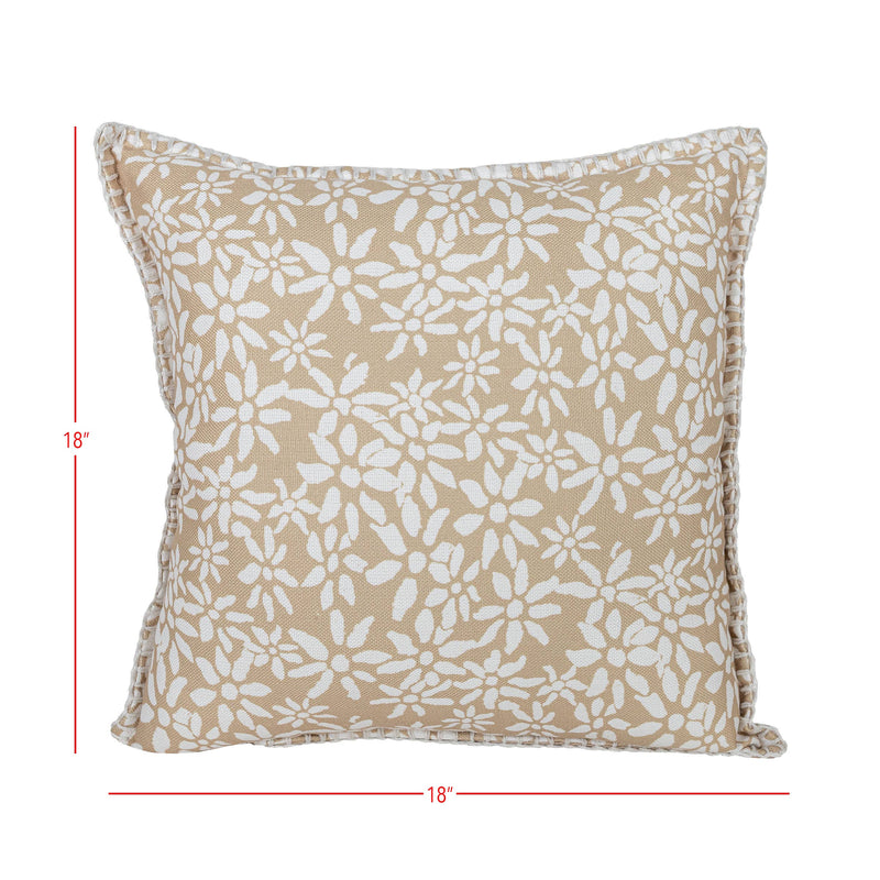 Dover Woven Floral Outdoor Pillow