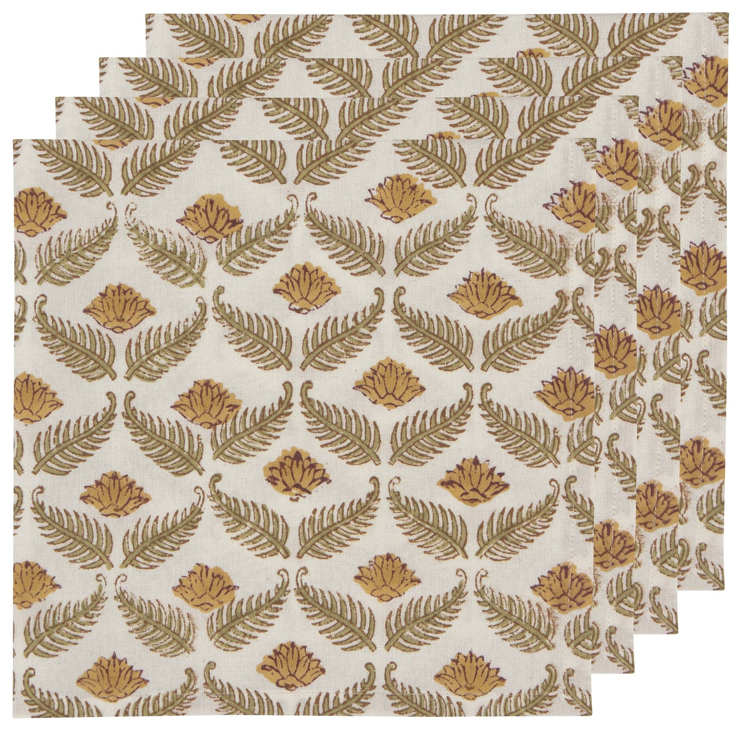 Frond Block Print Napkins Set