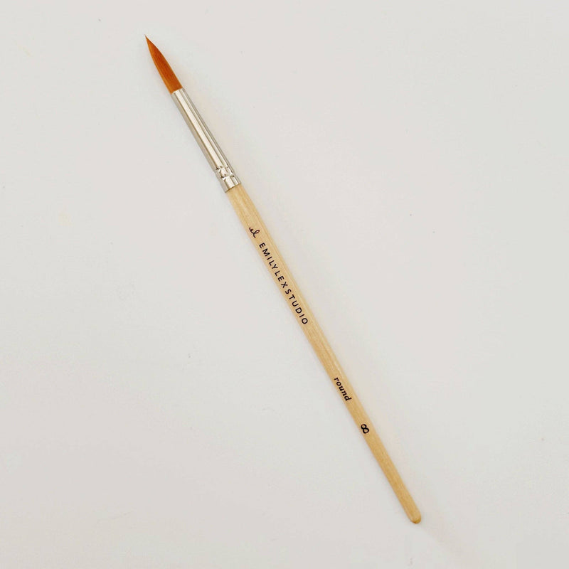 emily lex studio - Watercolor paintbrush set of five wood brushes