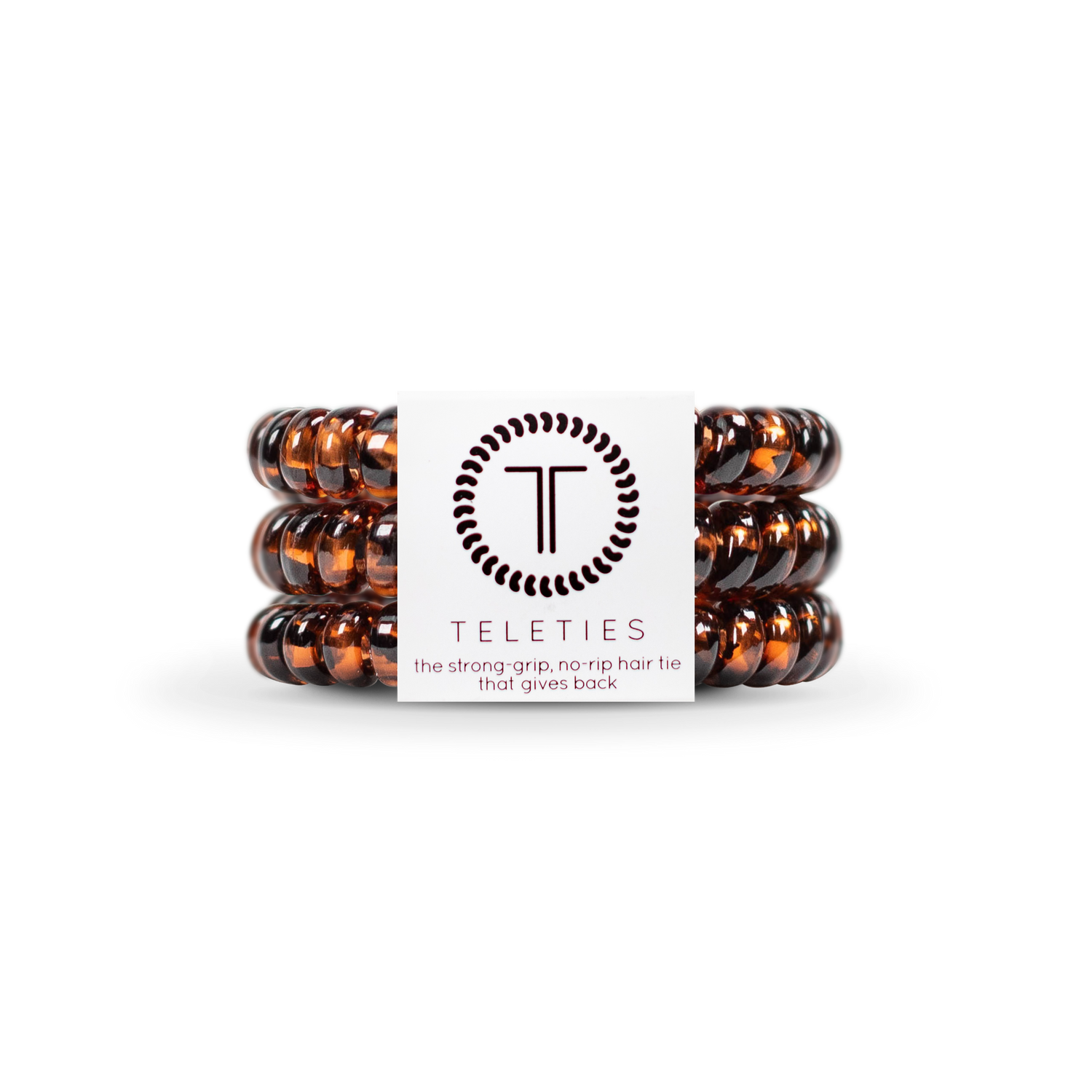 TELETIES - Spiral Hair Coils | Small | Tortoise Hair Ties