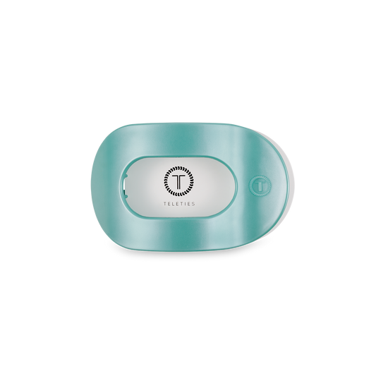 TELETIES - Round Flat Hair Clip | Small | Totally Turquoise