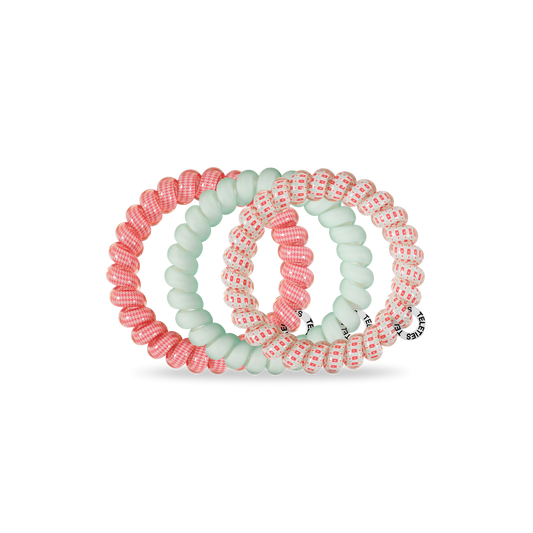 TELETIES - Spiral Hair Coil | Large | Calming Coral